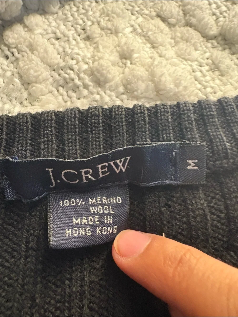J. Crew Men's Black Ribbed V-Neck Sweater